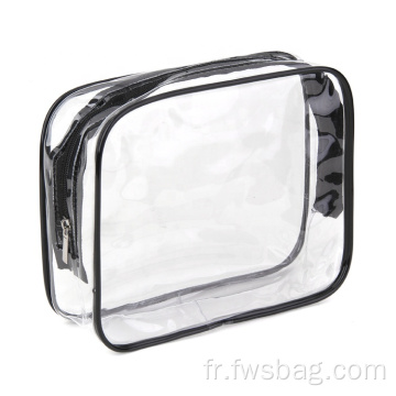 Sac cosmétique en PVC transparent Sac à maquillage clair